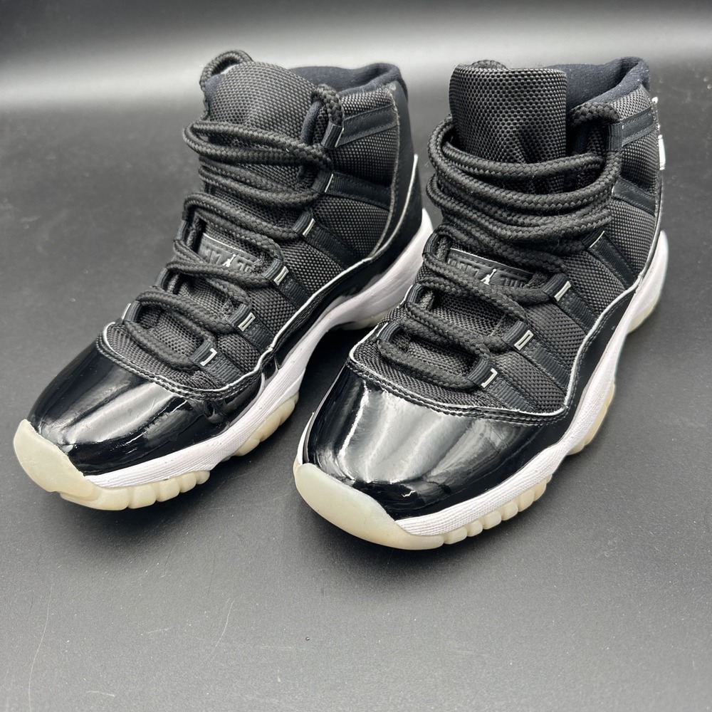 Nike Air Jordan 11 Retro GS Size 4.5Y Jubilee 25th Anniversary Black 378038-011
